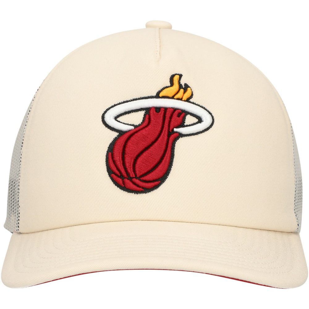 Miami Heat Trucker Adjustable Hat Cream