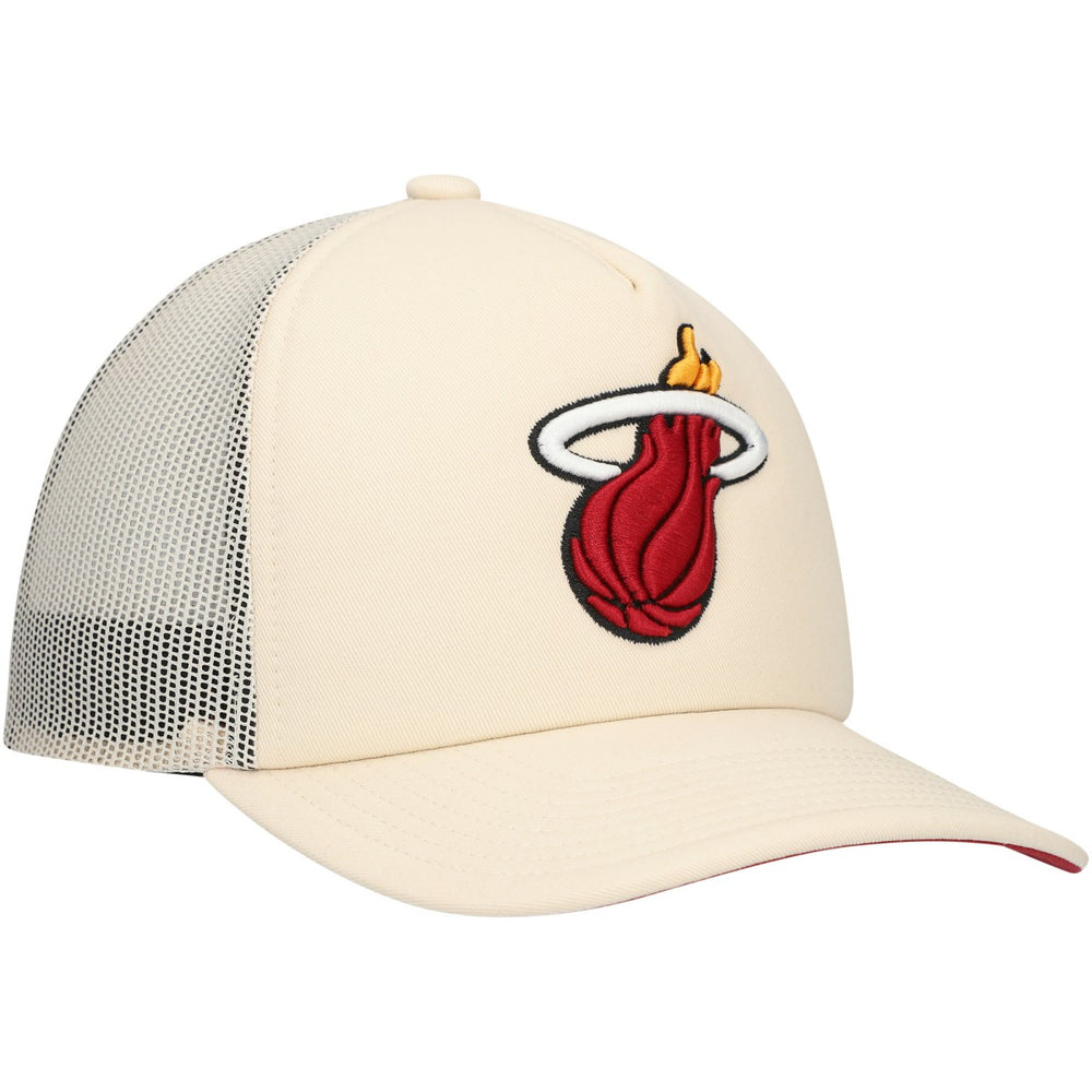 Miami Heat Trucker Adjustable Hat Cream
