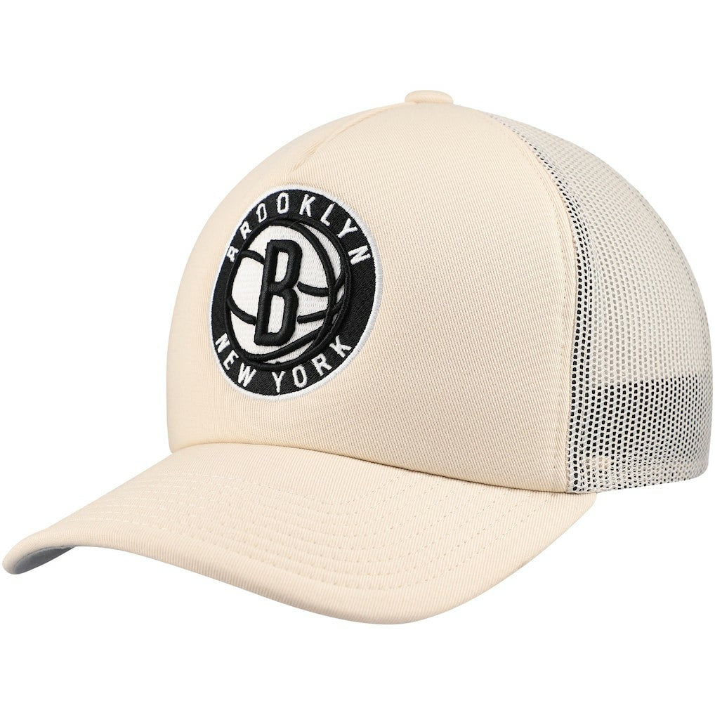 Brooklyn Nets Trucker Adjustable Hat Cream