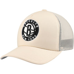 Brooklyn Nets Trucker Adjustable Hat Cream