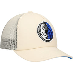 Dallas Mavericks Trucker Adjustable Hat Cream
