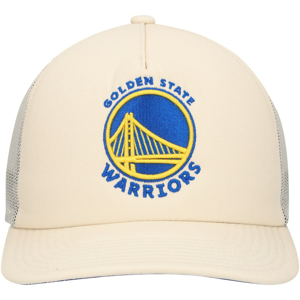 Golden State Warriors Trucker Adjustable Hat Cream