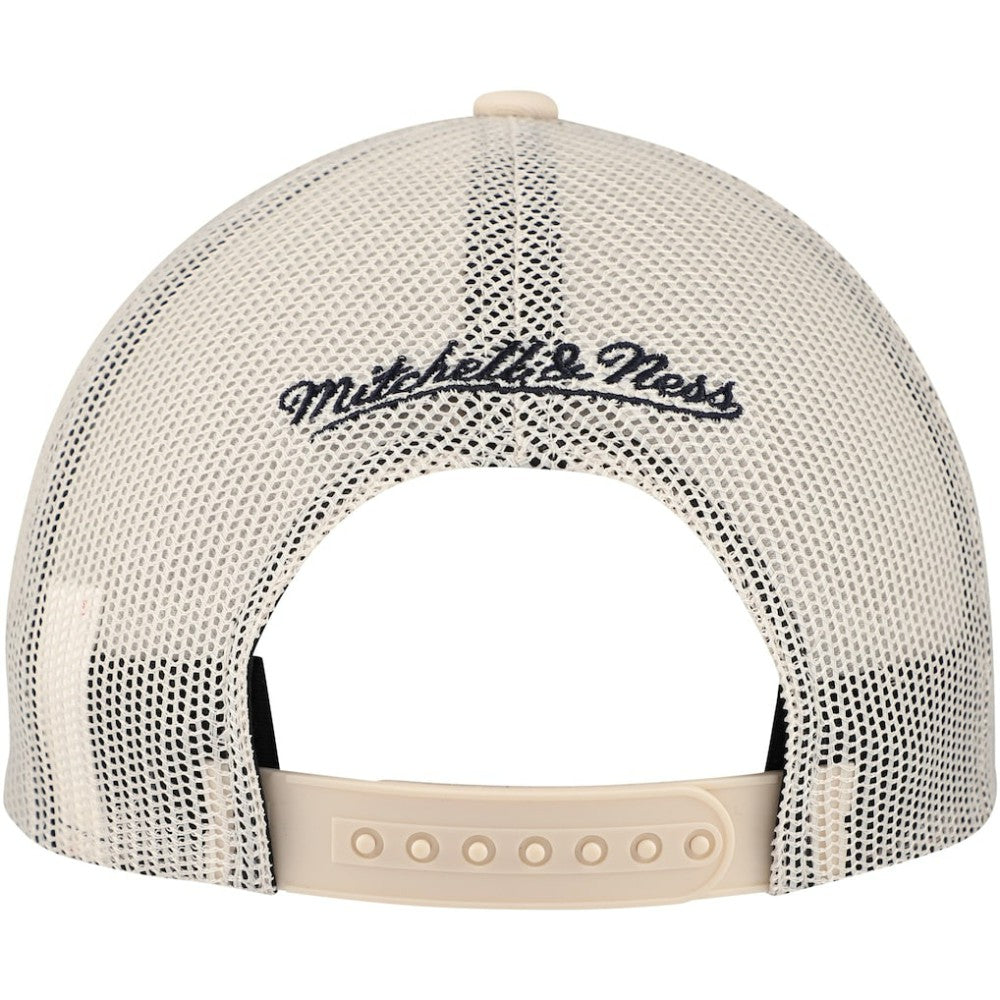 NHL Seattle Kraken Mitchell & Ness Foam Front Trucker Adjustable Hat - Cream