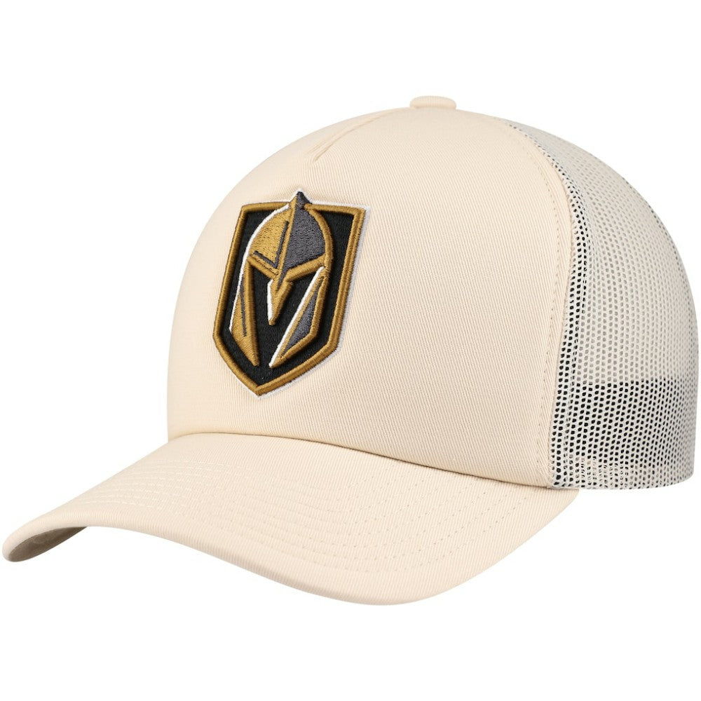 NHL Vegas Golden Knights Mitchell & Ness Foam Front Trucker Adjustable Hat - Cream