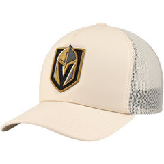 NHL Vegas Golden Knights Mitchell & Ness Foam Front Trucker Adjustable Hat - Cream