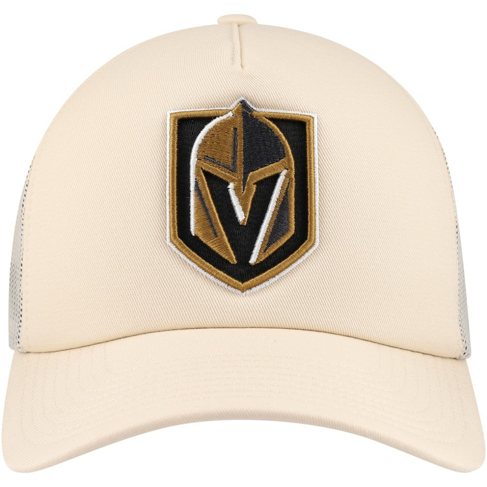 NHL Vegas Golden Knights Mitchell & Ness Foam Front Trucker Adjustable Hat - Cream