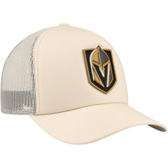 NHL Vegas Golden Knights Mitchell & Ness Foam Front Trucker Adjustable Hat - Cream