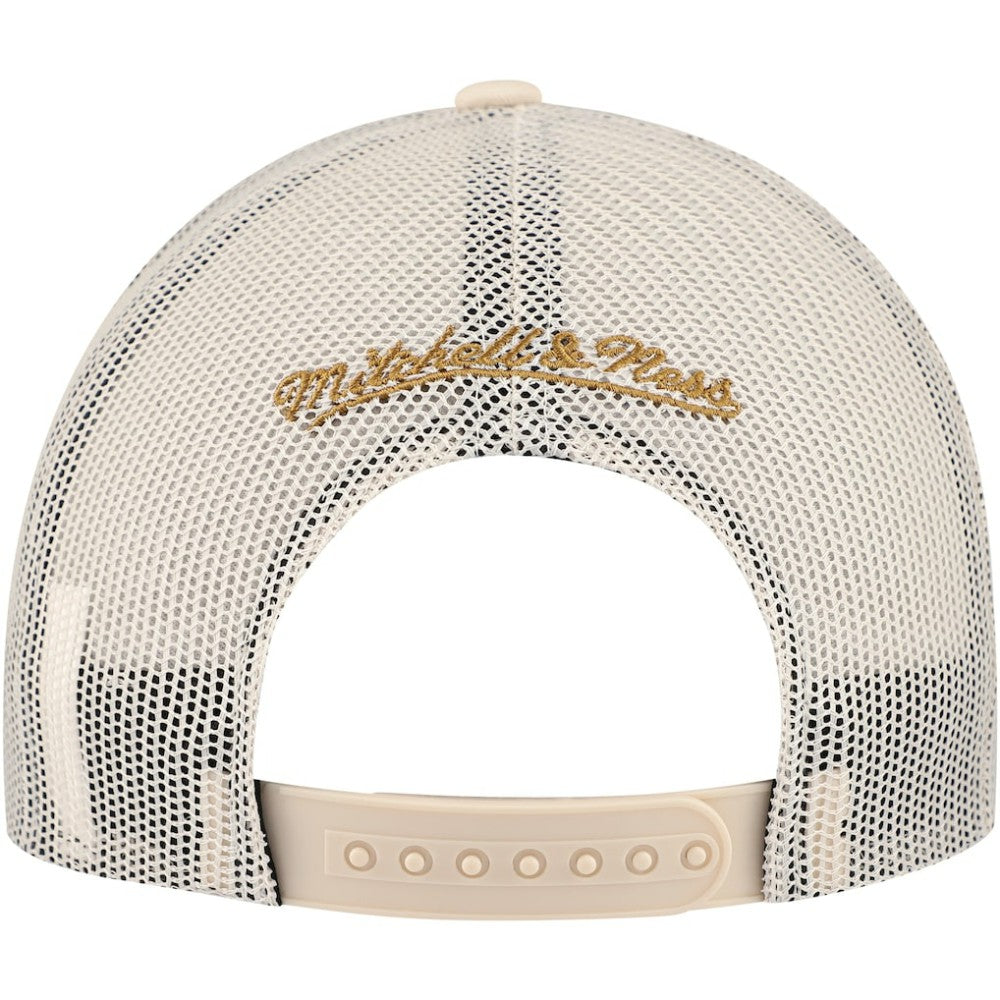 NHL Vegas Golden Knights Mitchell & Ness Foam Front Trucker Adjustable Hat - Cream