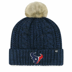 Houston Texans '47 Women's Meeko Cuffed Knit Hat with Pom Navy