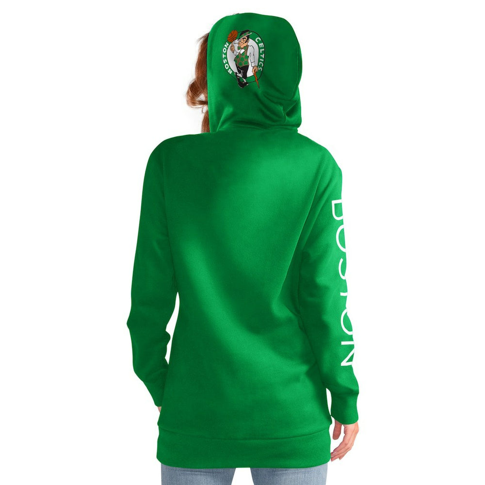 Boston Celtics G-III 4Her by Carl Banks Women's Base Coach Pullover Hoodie Kelly Green