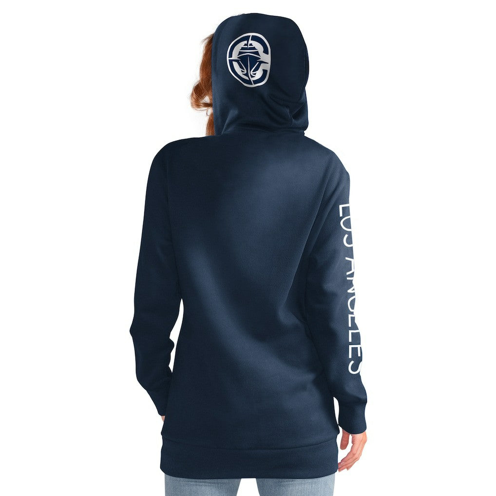 LA Clippers G-III 4Her by Carl Banks Women's Base Coach Pullover Hoodie Navy