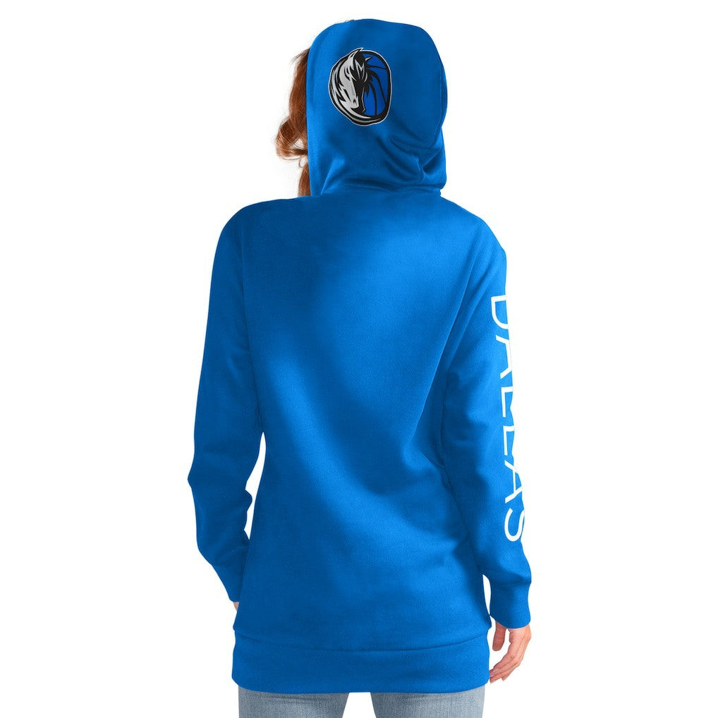Dallas Mavericks G-III 4Her by Carl Banks Women's Base Coach Pullover Hoodie Blue