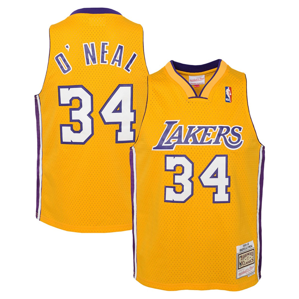 Shaquille O'Neal Los Angeles Lakers Youth 1999/00 Hardwood Classics Swingman Jersey Gold