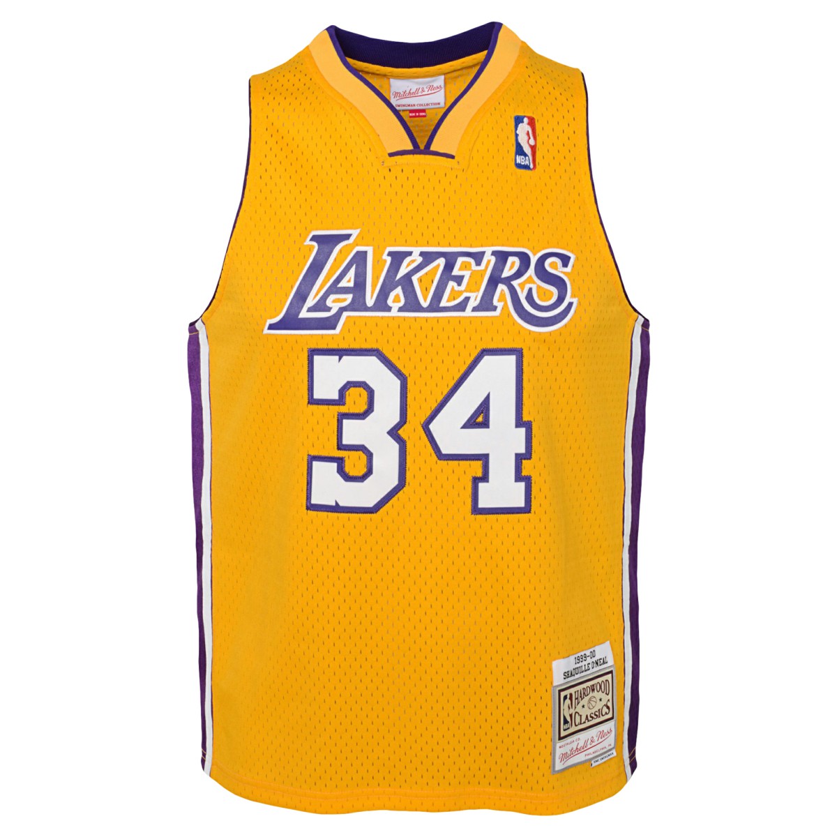 Shaquille O'Neal Los Angeles Lakers Youth 1999/00 Hardwood Classics Swingman Jersey Gold