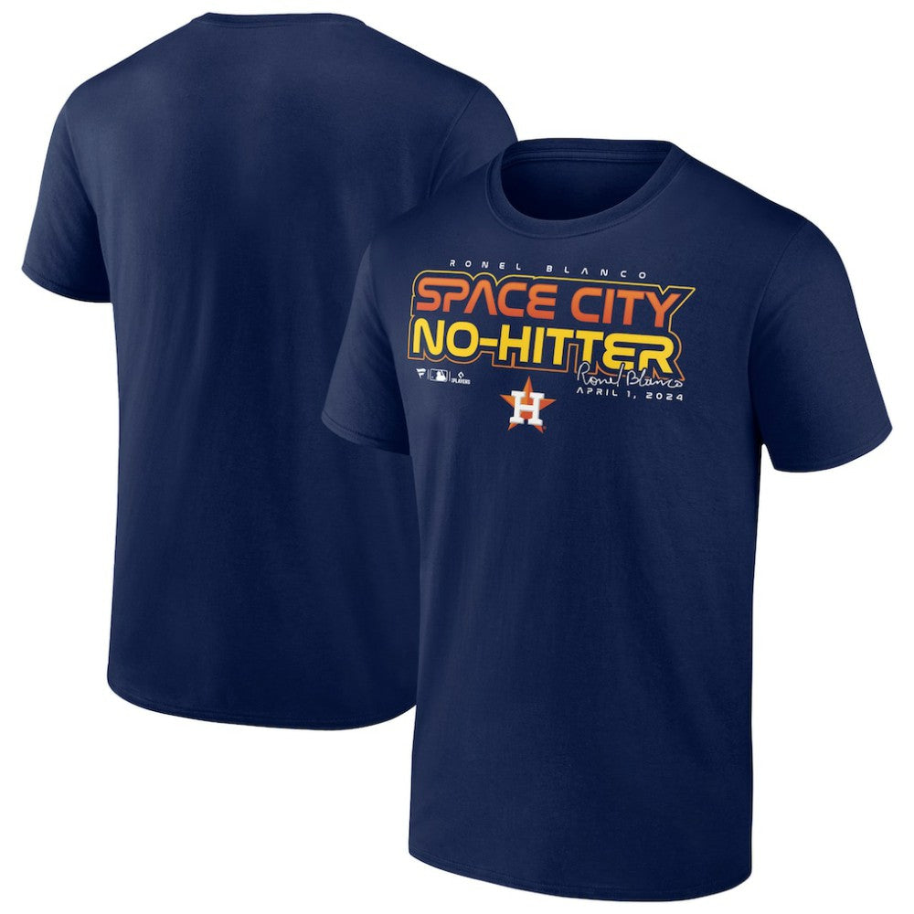Ronel Blanco Houston Astros  Space City No-Hitter T-Shirt – Navy T-shirts