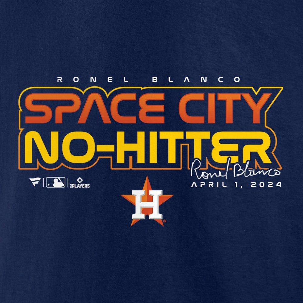Ronel Blanco Houston Astros  Space City No-Hitter T-Shirt – Navy T-shirts