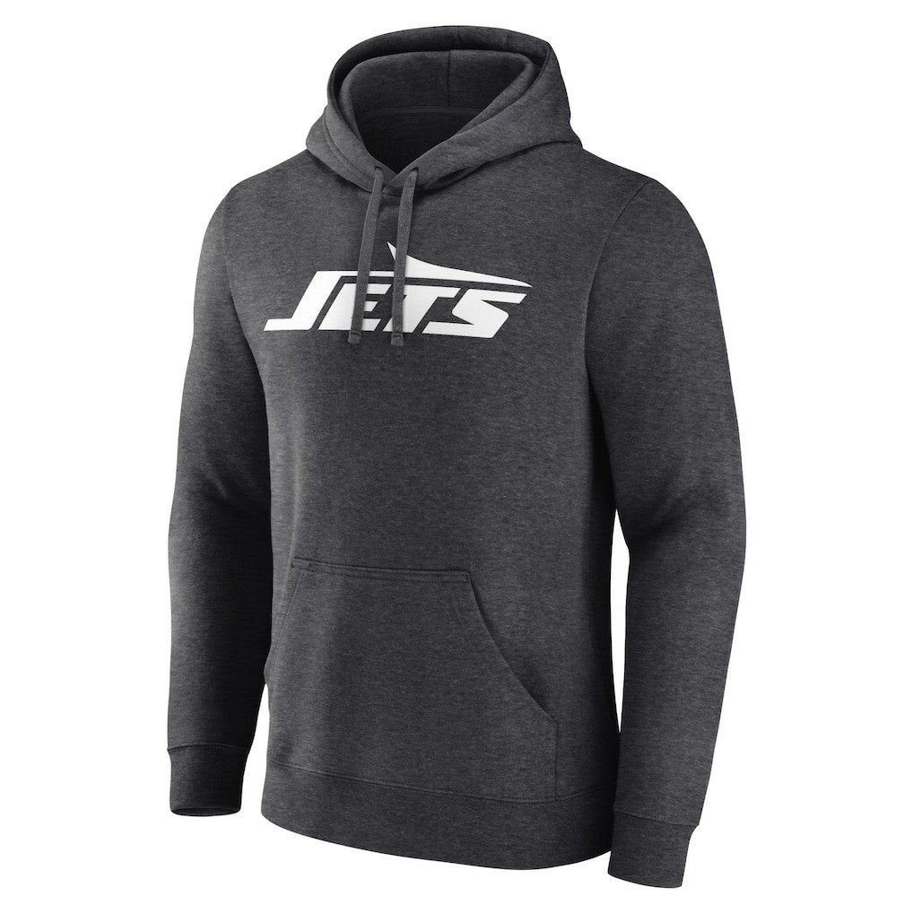 New York Jets Primary Logo Pullover Hoodie Charcoal