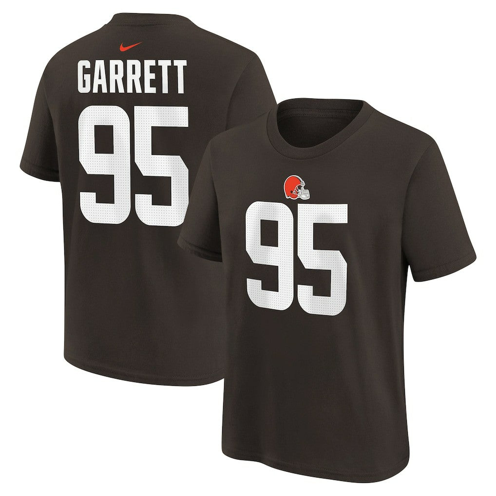 Myles Garrett Cleveland Browns Youth Player Name & Number T-Shirt Brown