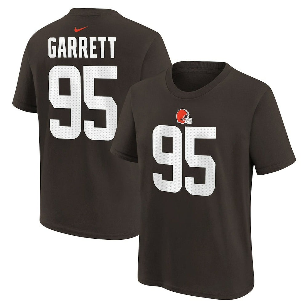 Myles Garrett Cleveland Browns Youth Player Name & Number T-Shirt Brown