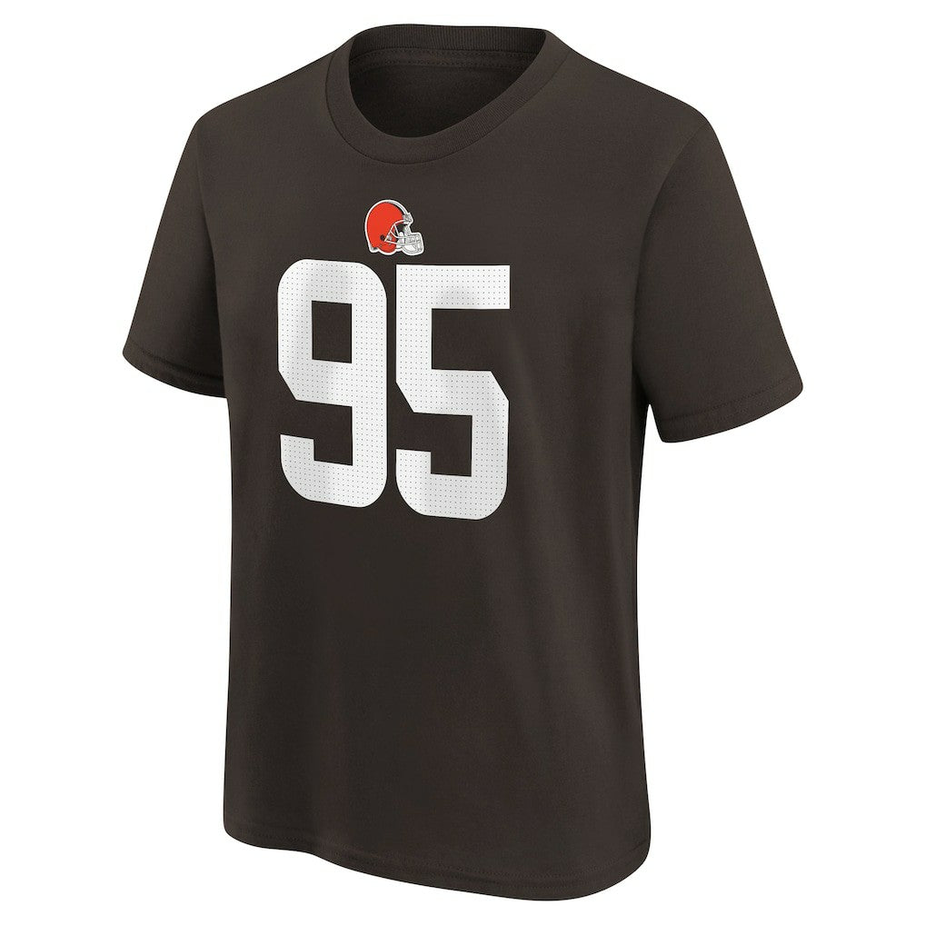 Myles Garrett Cleveland Browns Youth Player Name & Number T-Shirt Brown
