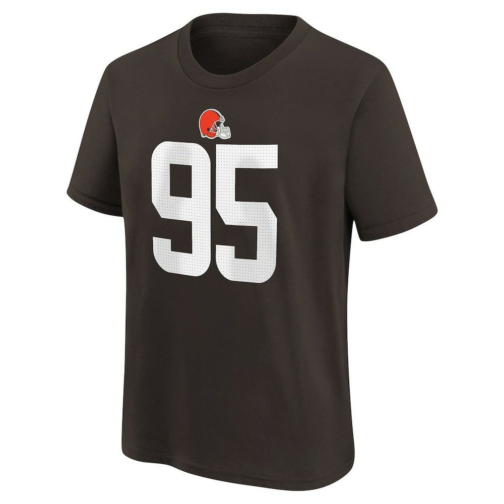 Myles Garrett Cleveland Browns Youth Player Name & Number T-Shirt Brown