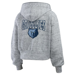Memphis Grizzlies WEAR by Erin Andrews Women's Speckled Radiator Full-Zip Hoodie Heather Gray