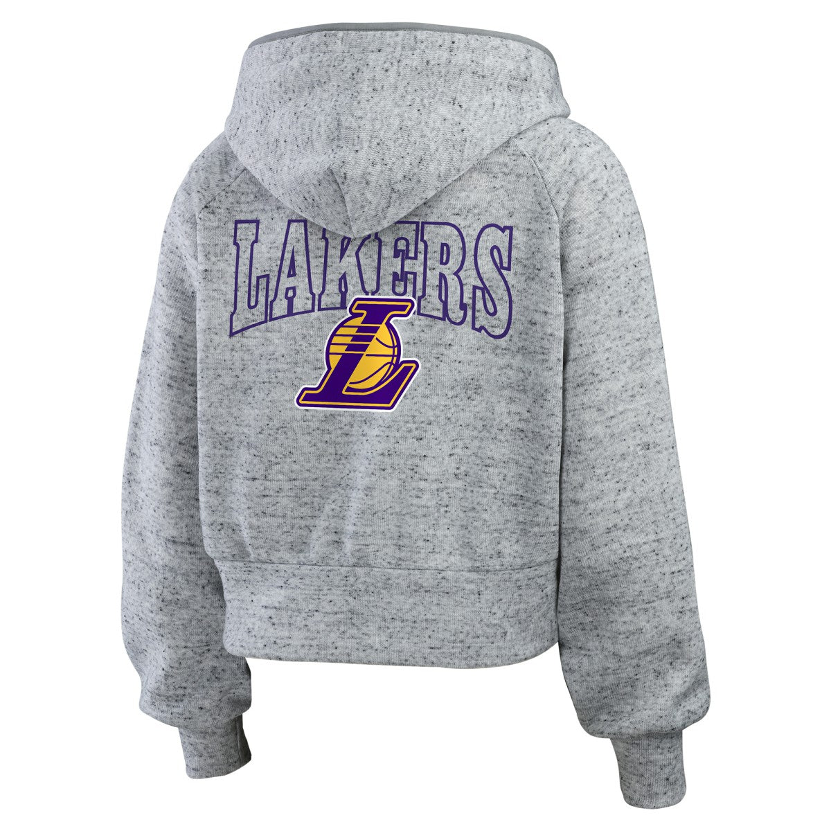 Los Angeles Lakers WEAR by Erin Andrews Women's Speckled Radiator Full-Zip Hoodie Heather Gray