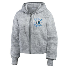 Dallas Mavericks WEAR by Erin Andrews Women's Speckled Radiator Full-Zip Hoodie Heather Gray