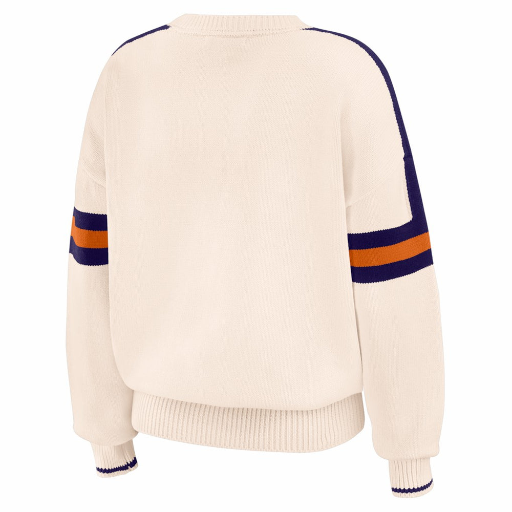 Phoenix Suns WEAR by Erin Andrews Women's Stripe Pullover Sweater Cream