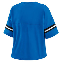 Orlando Magic WEAR by Erin Andrews Women's Color Block Boxy V-Neck T-Shirt Blue