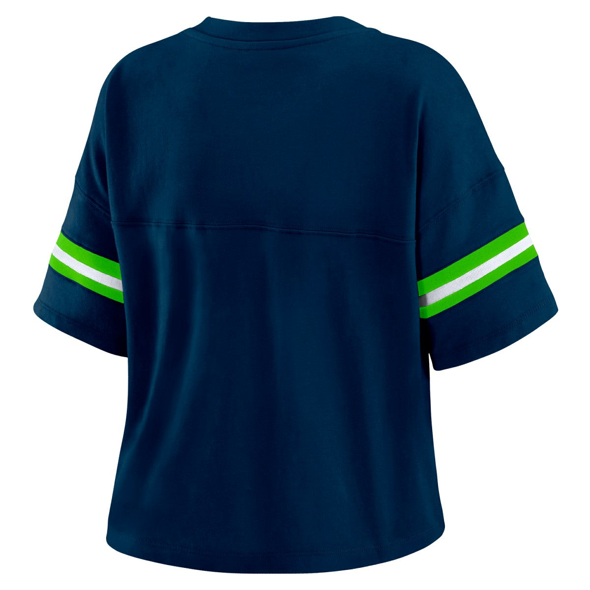 Minnesota Timberwolves WEAR by Erin Andrews Women's Plus Size Color Block Boxy V-Neck T-Shirt Navy