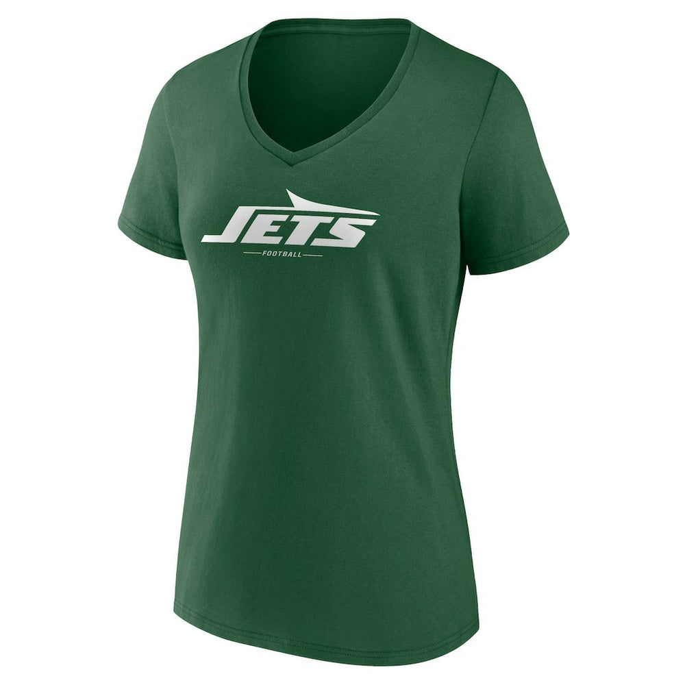 New York Jets Women's Team Lock-Up V-Neck T-Shirt Green