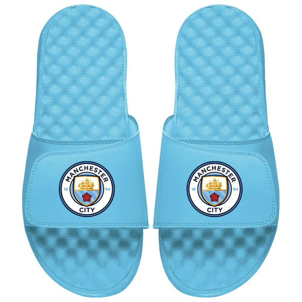 Manchester City ISlide Unisex Primary Logo Slide Sandals Sky Blue