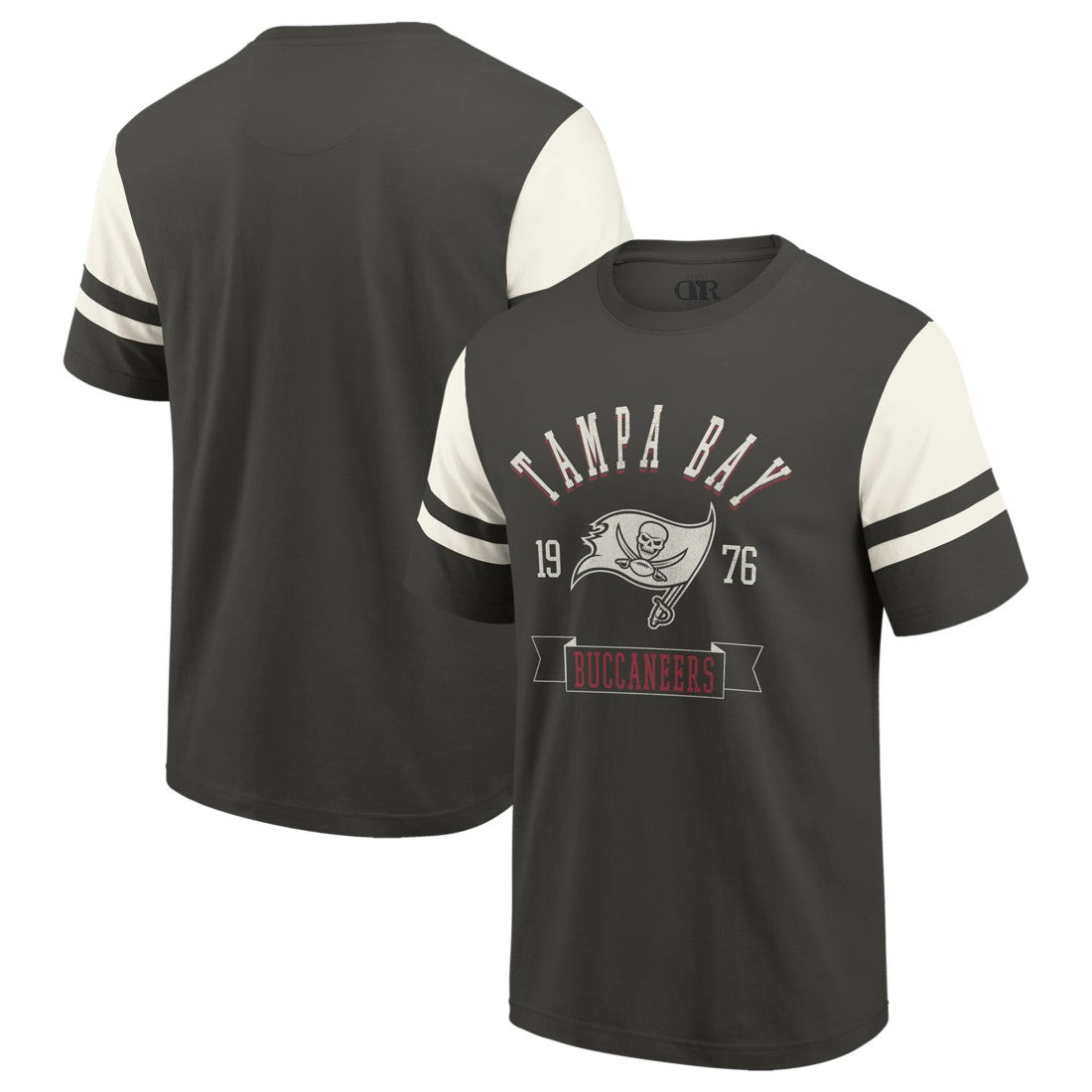 Tampa Bay Buccaneers Darius Rucker Collection Football T-Shirt Pewter