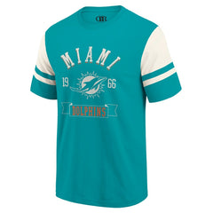 Miami Dolphins Darius Rucker Collection Football T-Shirt Aqua