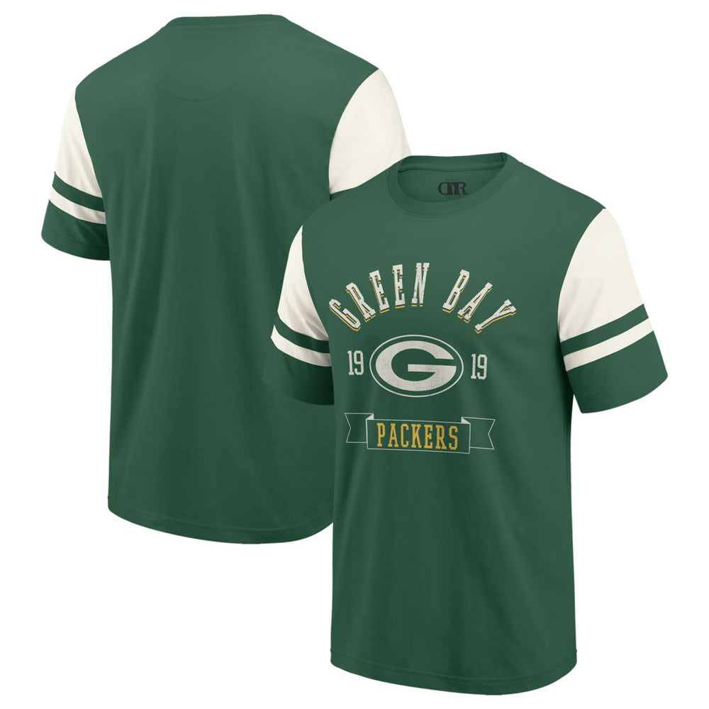 Green Bay Packers Darius Rucker Collection Football T-Shirt Green