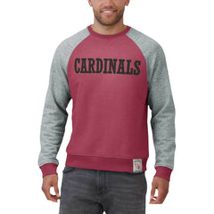 Arizona Cardinals Darius Rucker Collection Colorblock Pullover Sweatshirt Cardinal/Heather Gray
