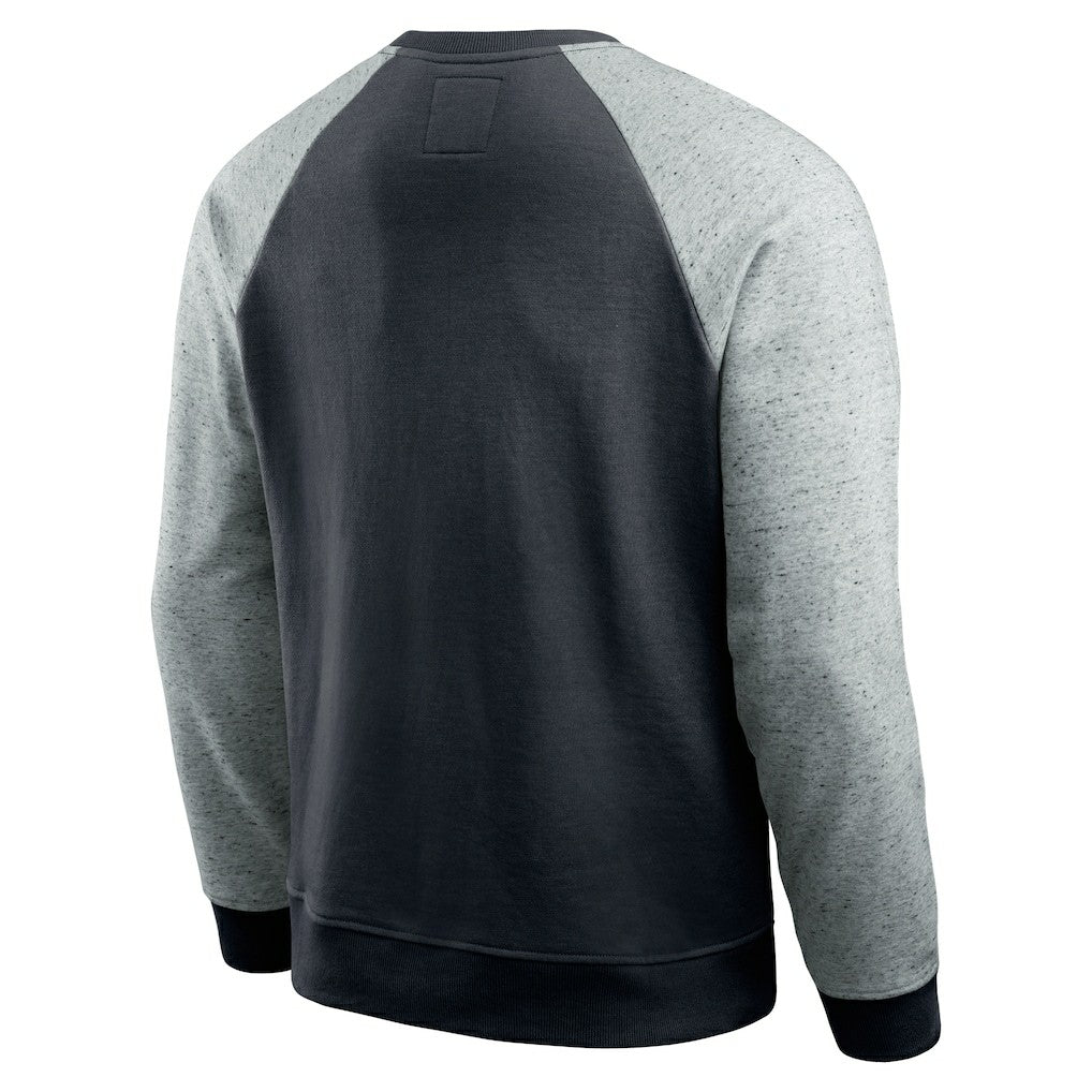 Carolina Panthers Darius Rucker Collection Colorblock Pullover Sweatshirt Black/Heather Gray