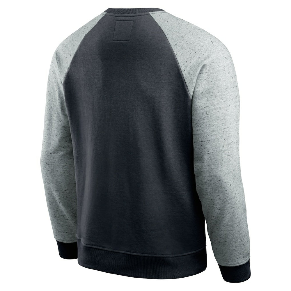 Carolina Panthers Darius Rucker Collection Colorblock Pullover Sweatshirt Black/Heather Gray