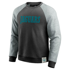 Jacksonville Jaguars Darius Rucker Collection Colorblock Pullover Sweatshirt Black/Heather Gray