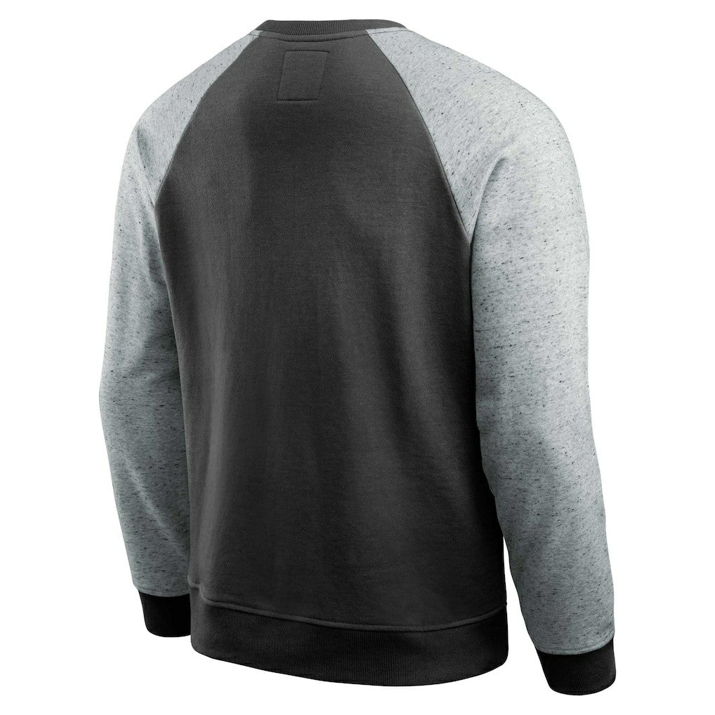 Las Vegas Raiders Darius Rucker Collection Colorblock Pullover Sweatshirt Black/Heather Gray