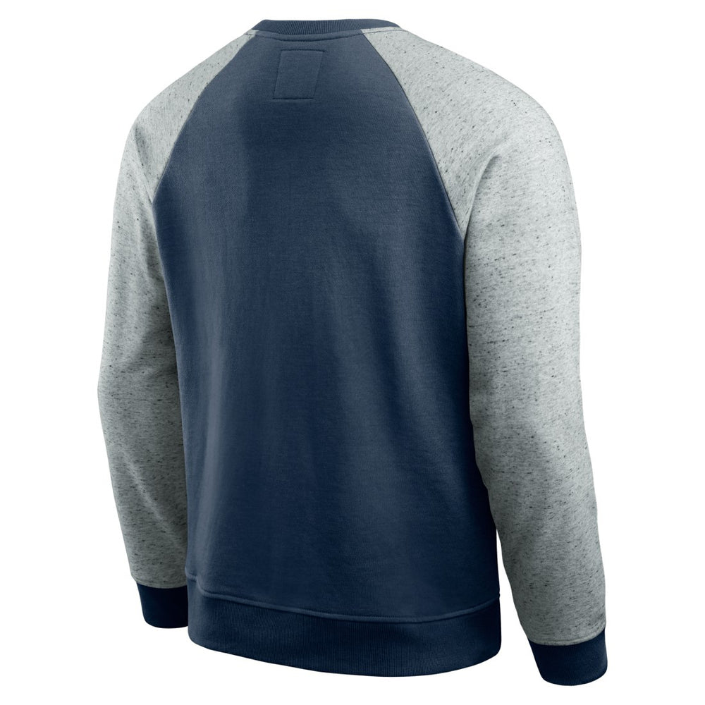 Tennessee Titans Darius Rucker Collection Colorblock Pullover Sweatshirt Navy/Heather Gray