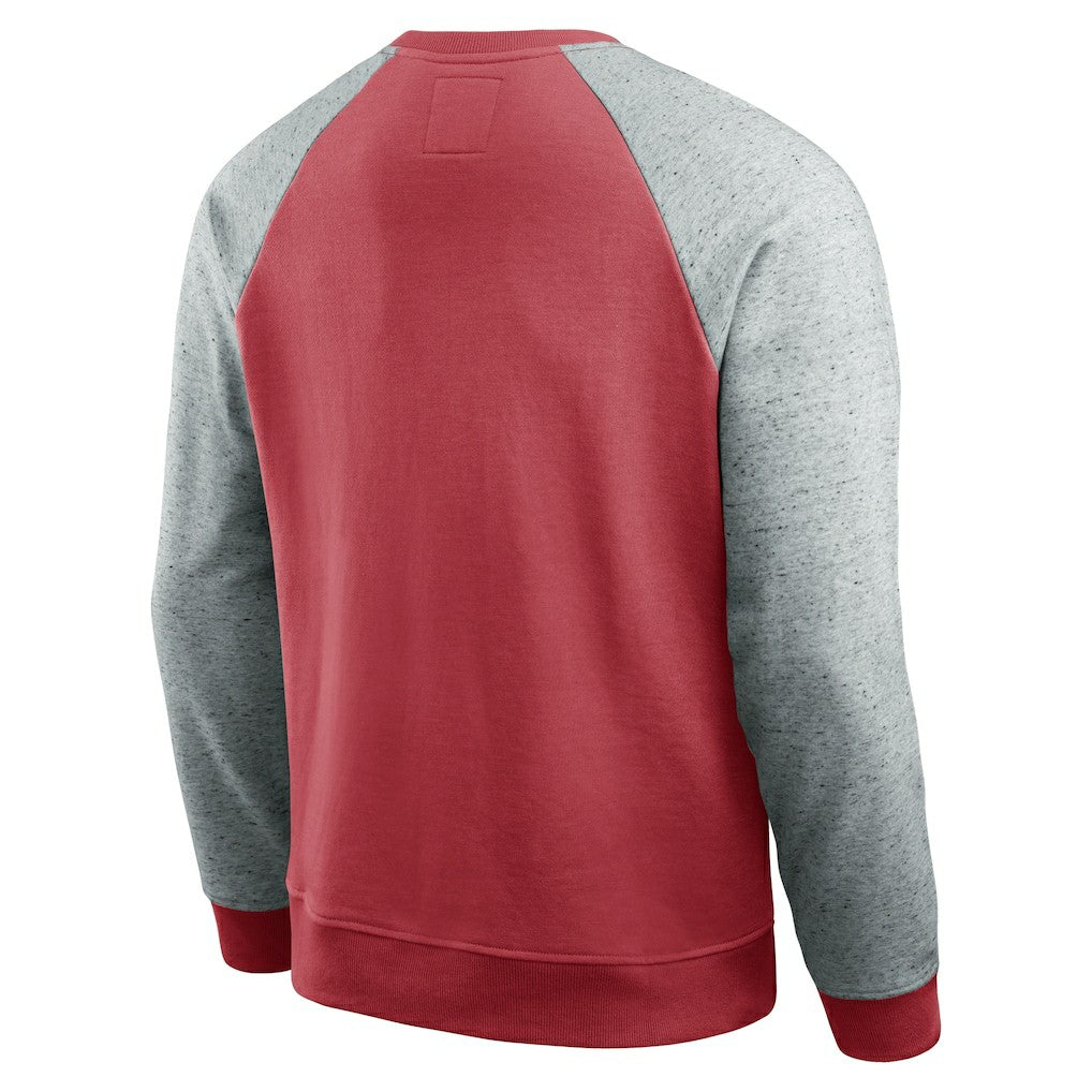 Atlanta Falcons Darius Rucker Collection Colorblock Pullover Sweatshirt Red/Heather Gray