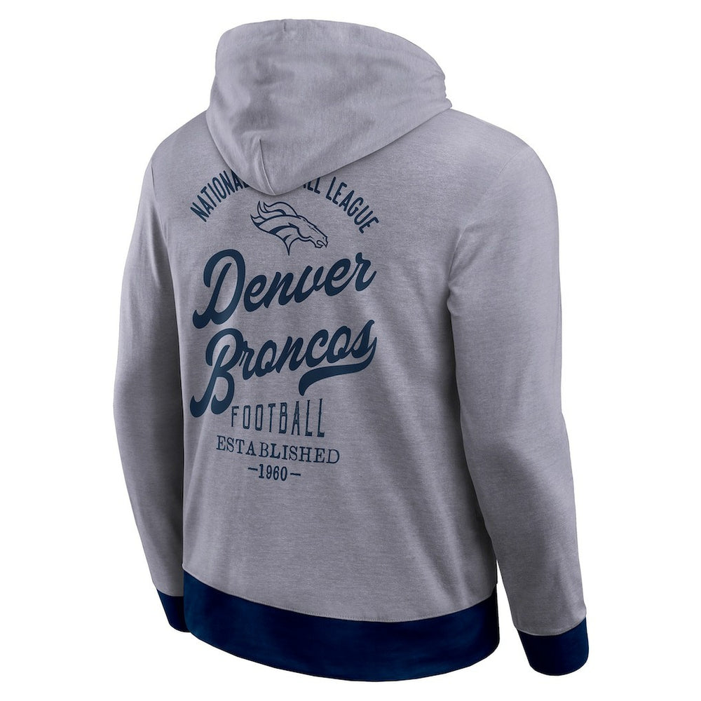 Denver Broncos Darius Rucker Collection Tonal Knit Pullover Hoodie Navy