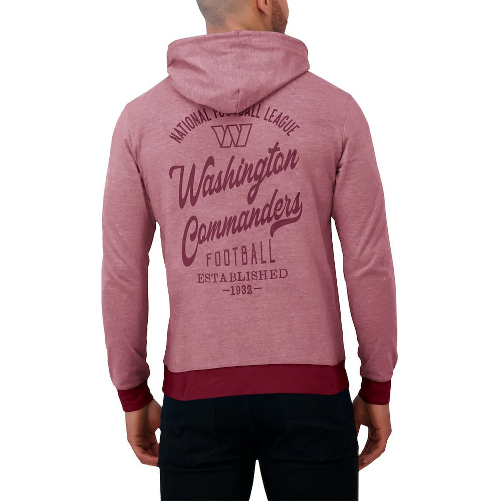 Washington Commanders Darius Rucker Collection Tonal Knit Pullover Hoodie Burgundy