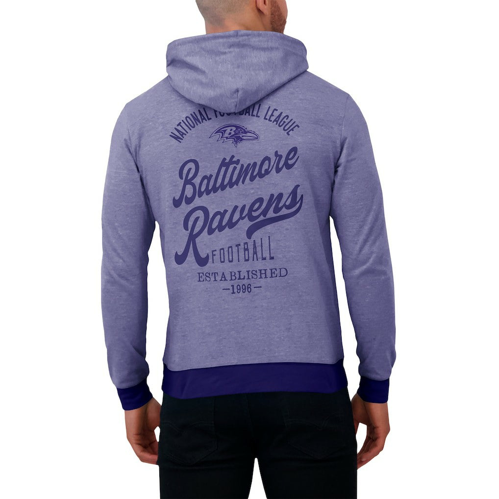 Baltimore Ravens Darius Rucker Collection Tonal Knit Pullover Hoodie Purple