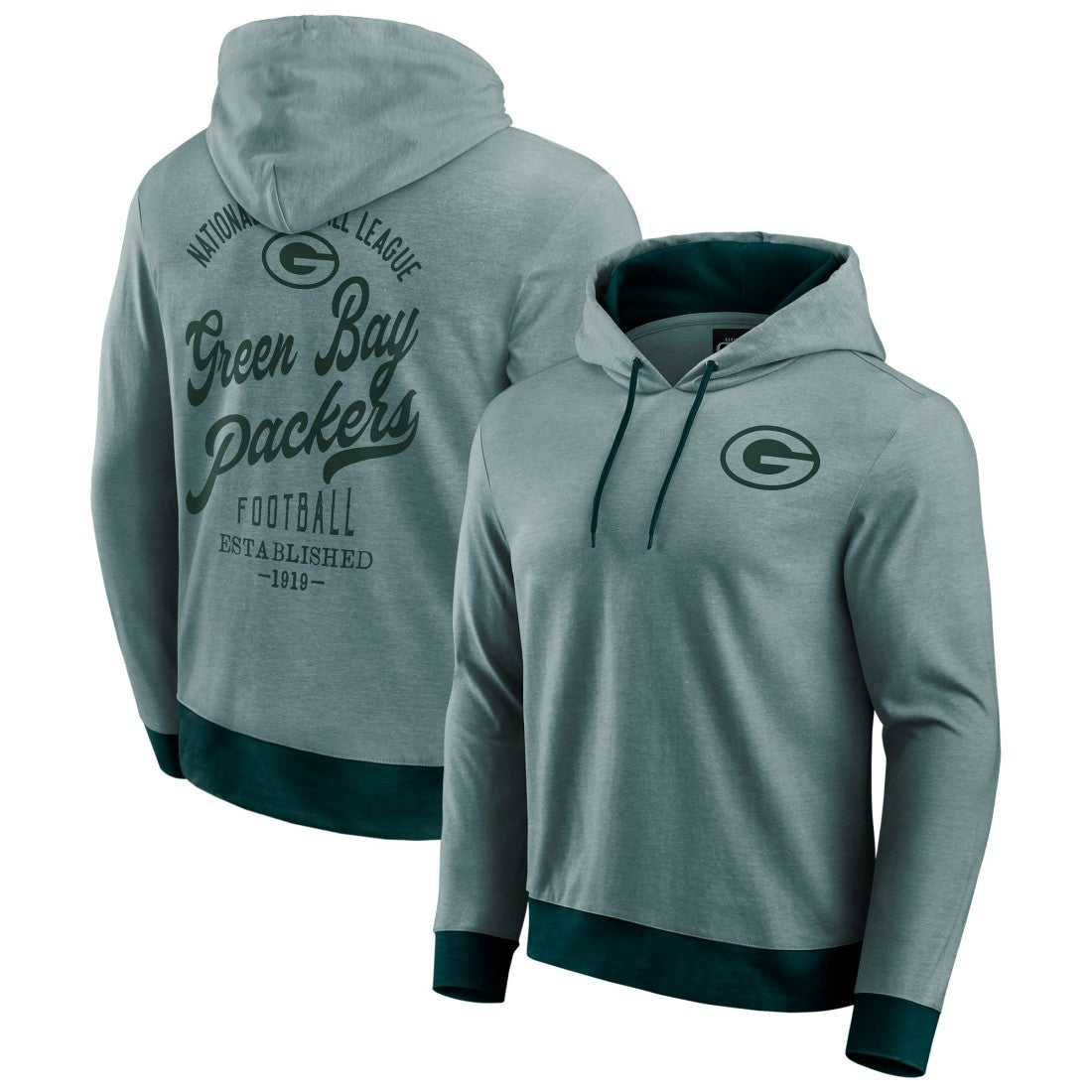 Green Bay Packers Darius Rucker Collection Tonal Knit Pullover Hoodie Green