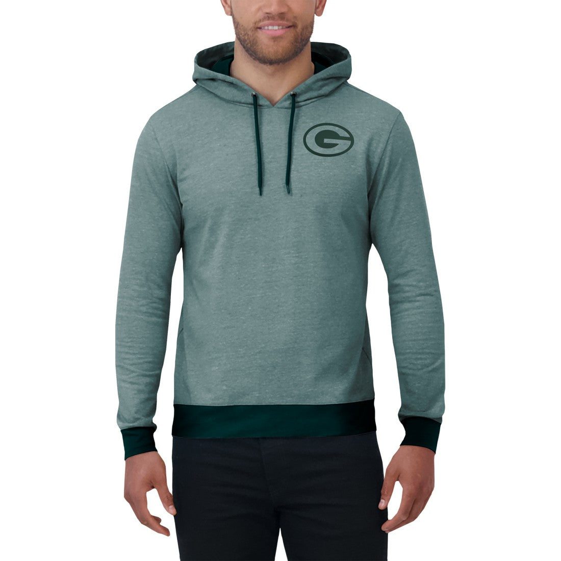 Green Bay Packers Darius Rucker Collection Tonal Knit Pullover Hoodie Green