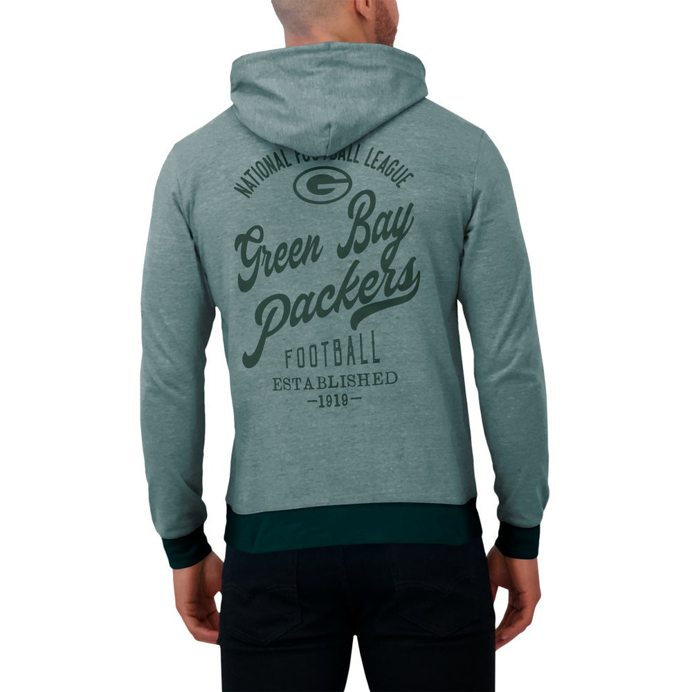Green Bay Packers Darius Rucker Collection Tonal Knit Pullover Hoodie Green