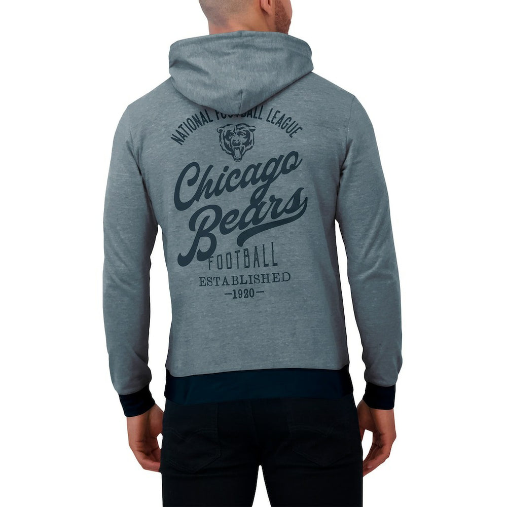 Chicago Bears Darius Rucker Collection Tonal Knit Pullover Hoodie Navy